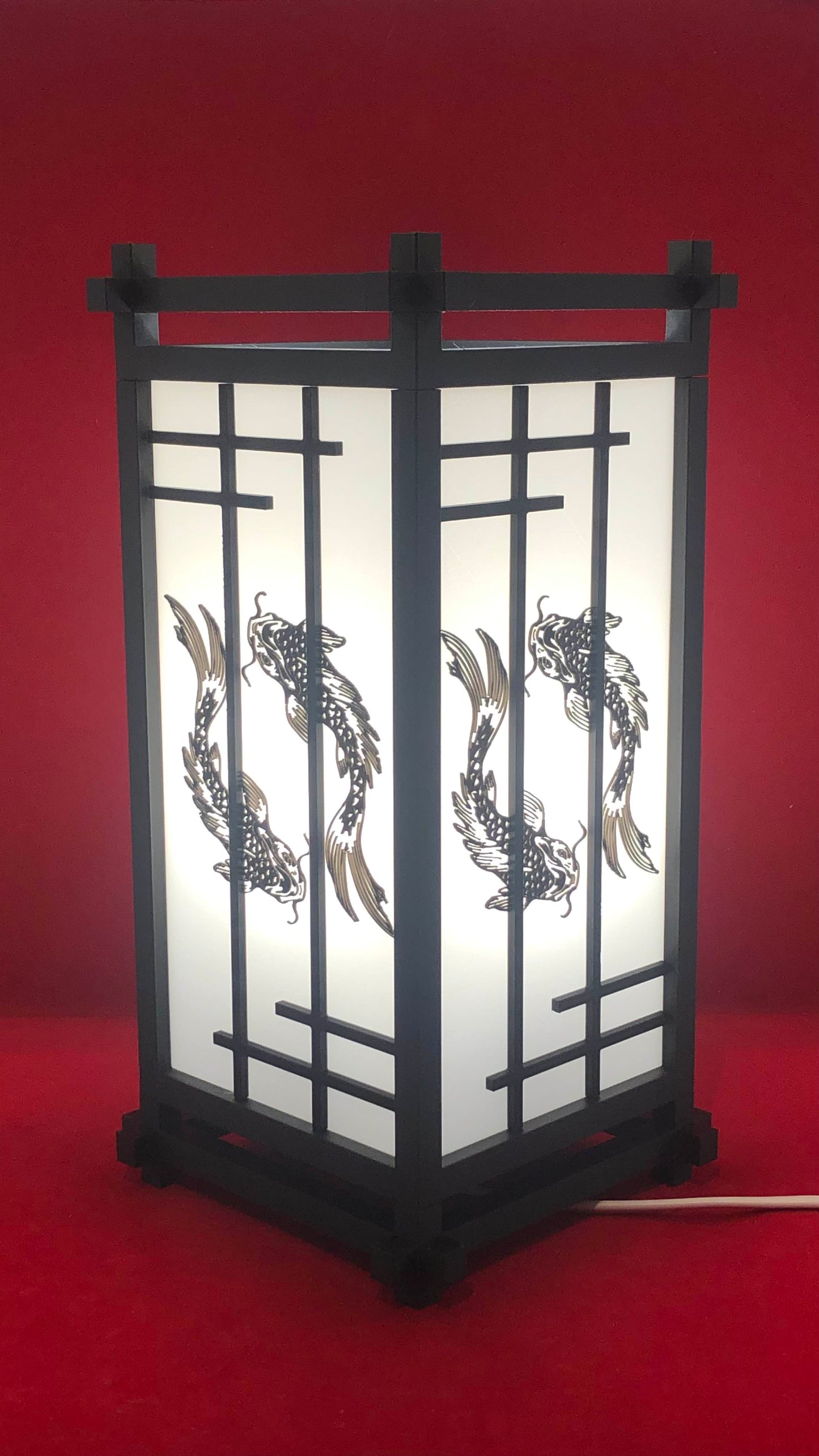 Lampe De Chevet Japonaise Kumiko Traditionnelle - diecastartisanat