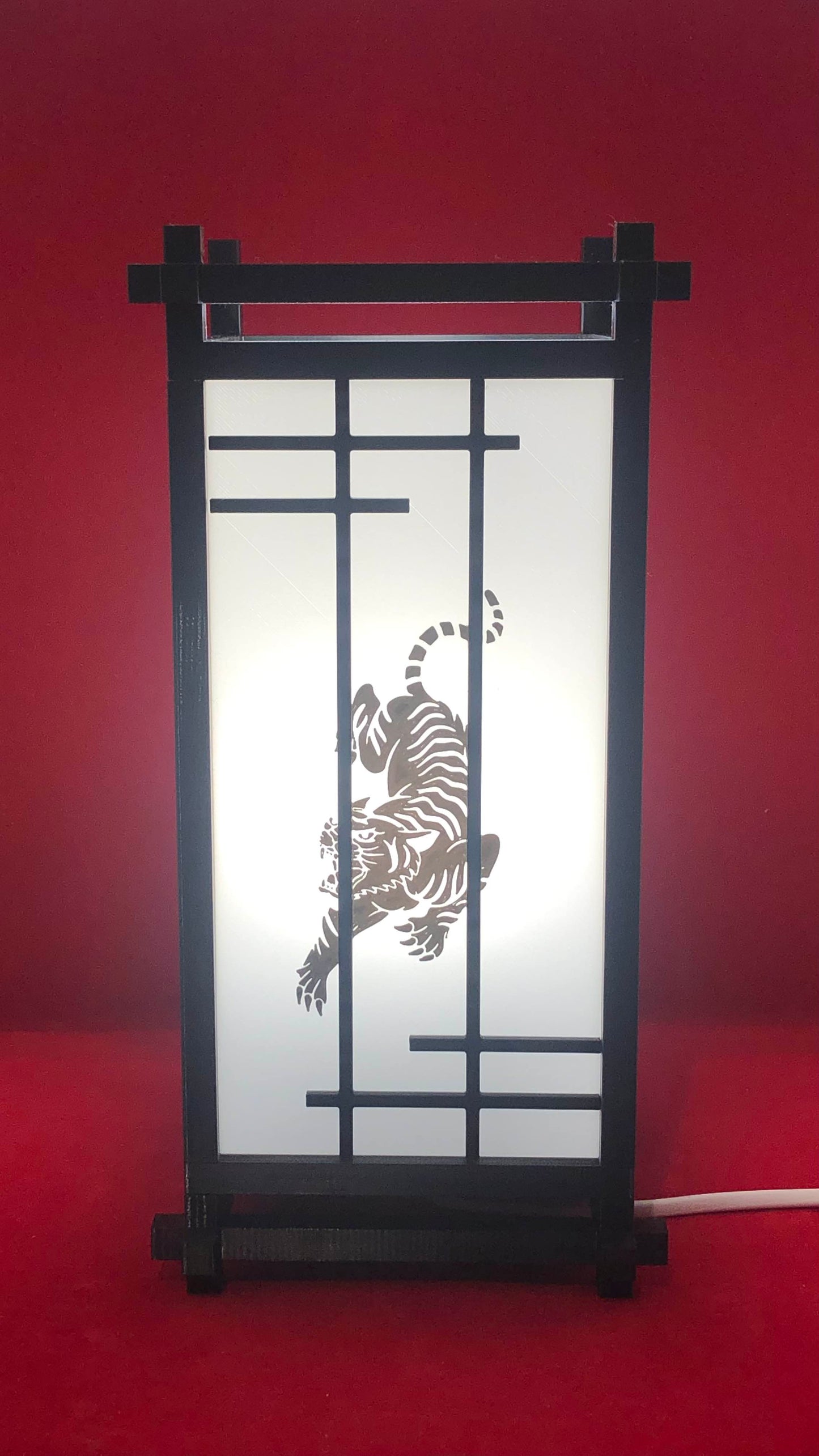 Lampe De Chevet Japonaise Kumiko Traditionnelle - diecastartisanat
