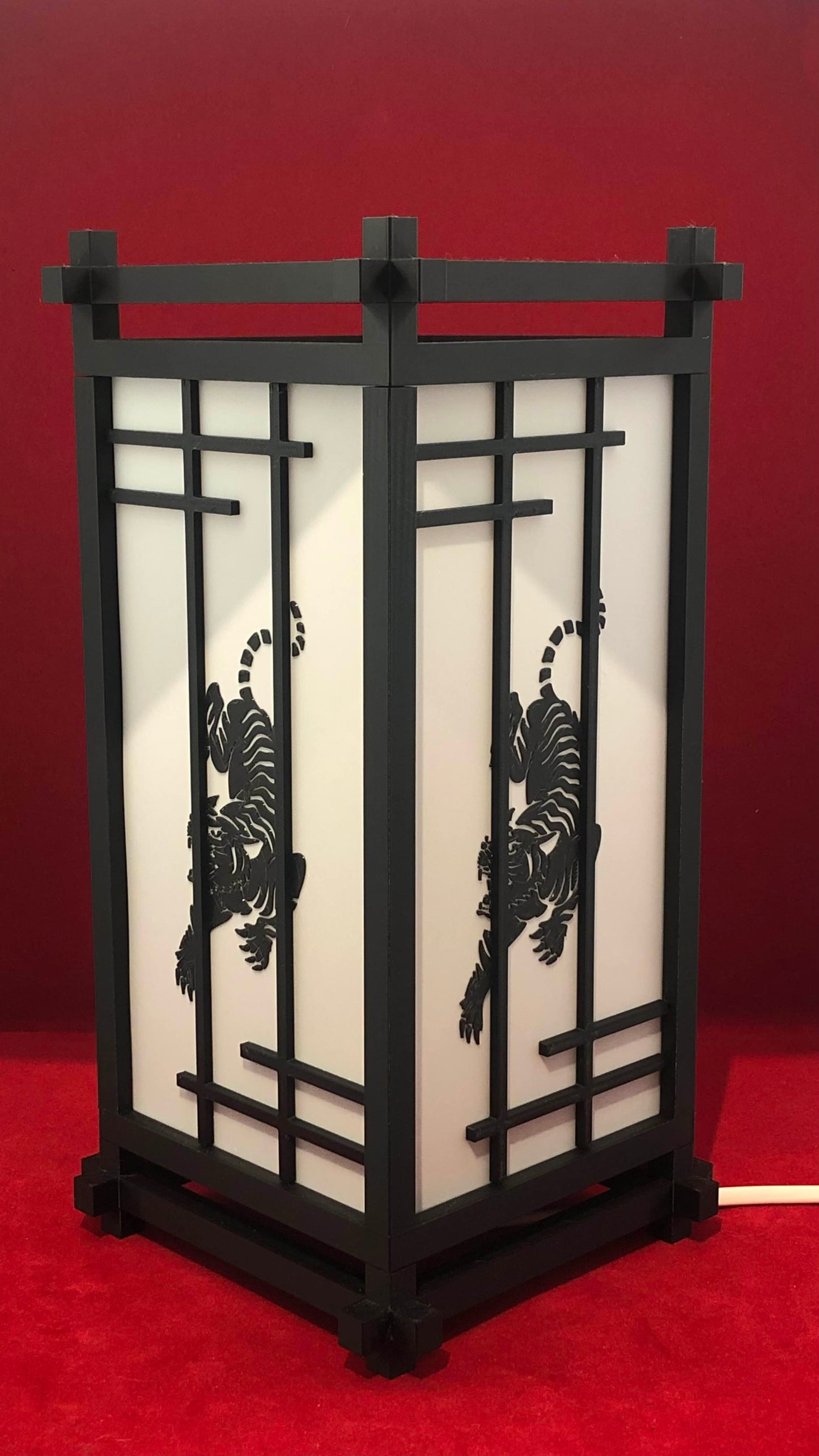 Lampe De Chevet Japonaise Kumiko Traditionnelle - diecastartisanat