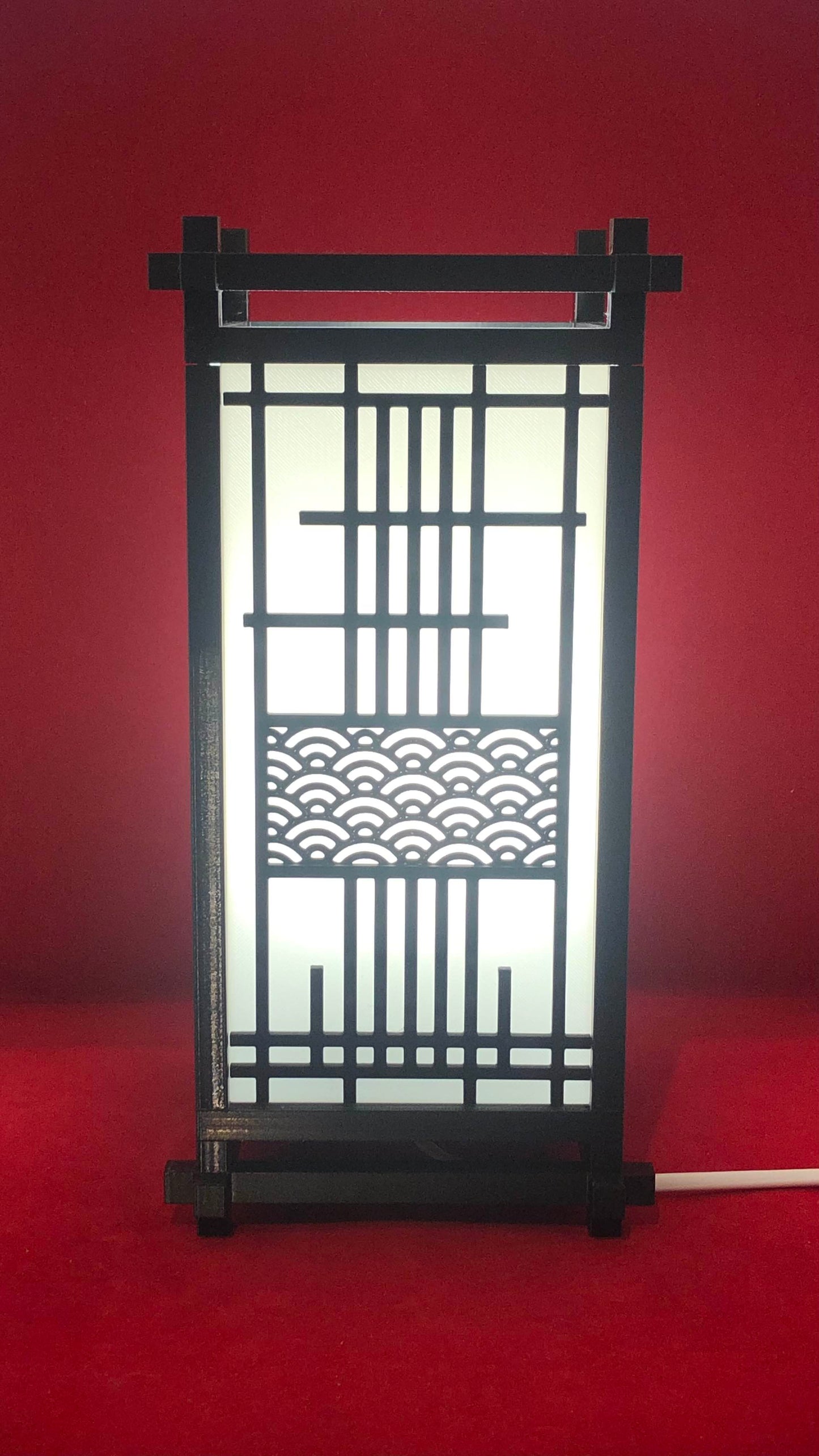 Lampe De Chevet Japonaise Kumiko Traditionnelle - diecastartisanat