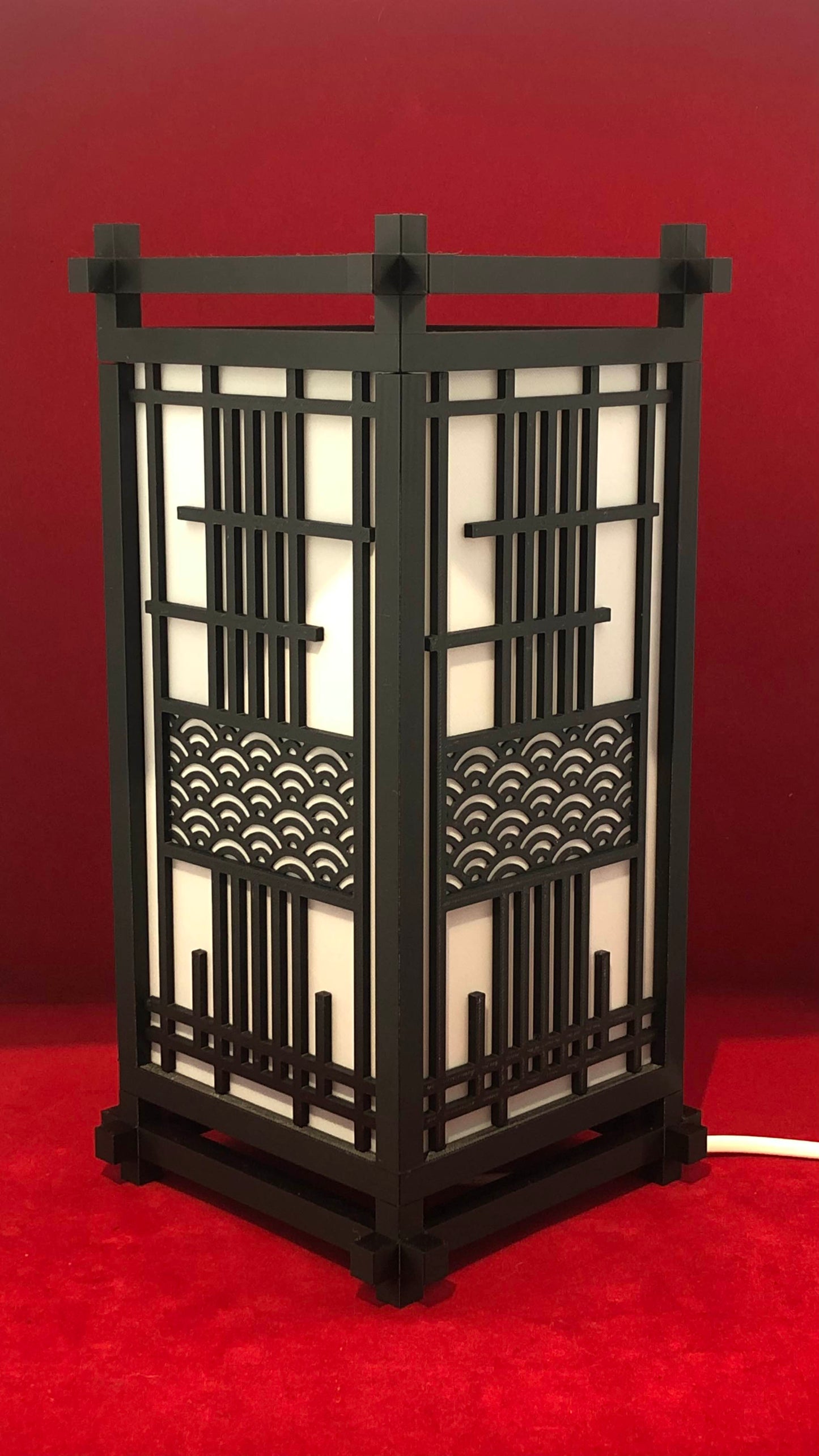 Lampe De Chevet Japonaise Kumiko Traditionnelle - diecastartisanat