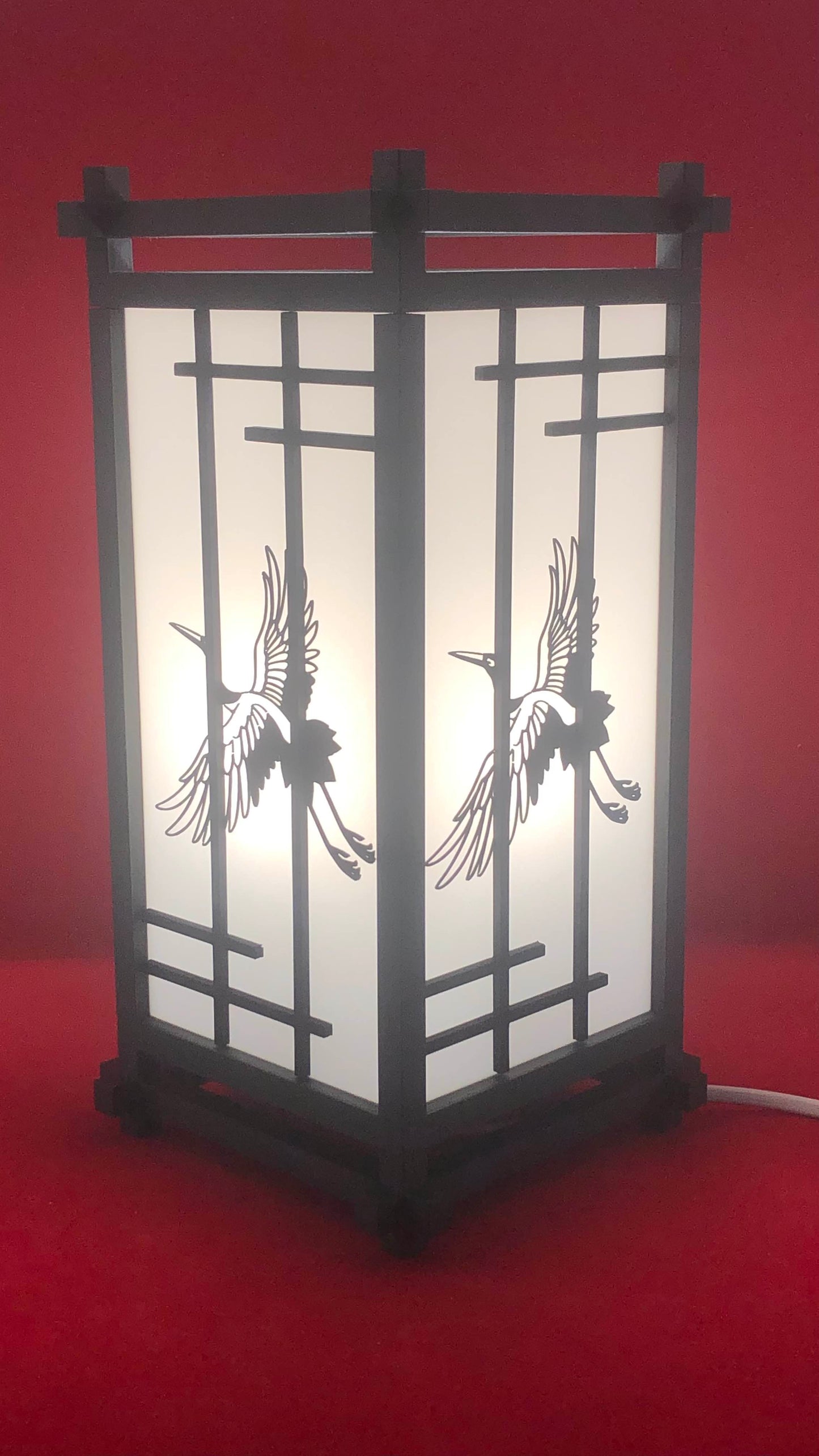 Lampe De Chevet Japonaise Kumiko Traditionnelle - diecastartisanat