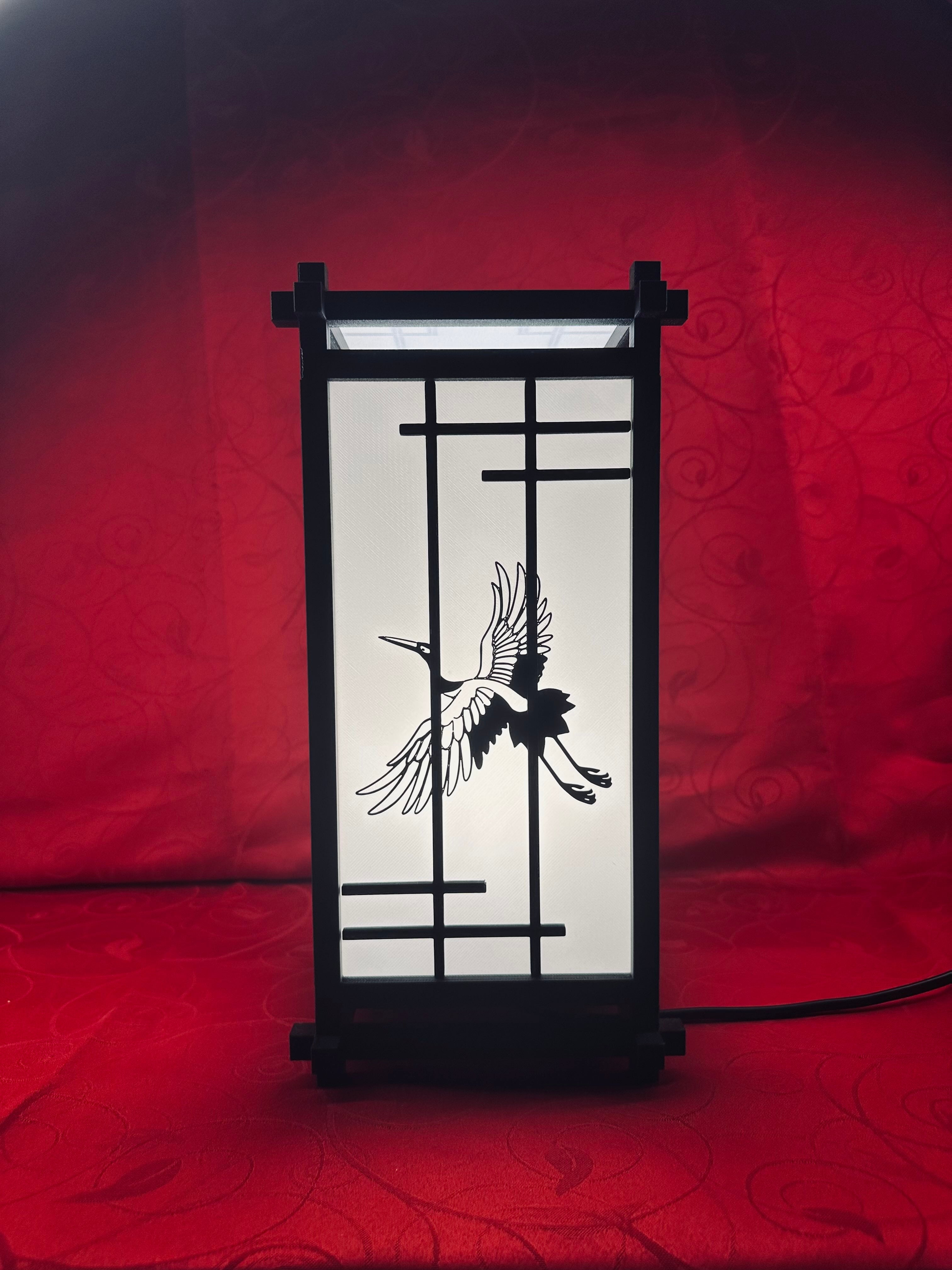 Lampe Japonaise Kumiko LED diecastartisanat