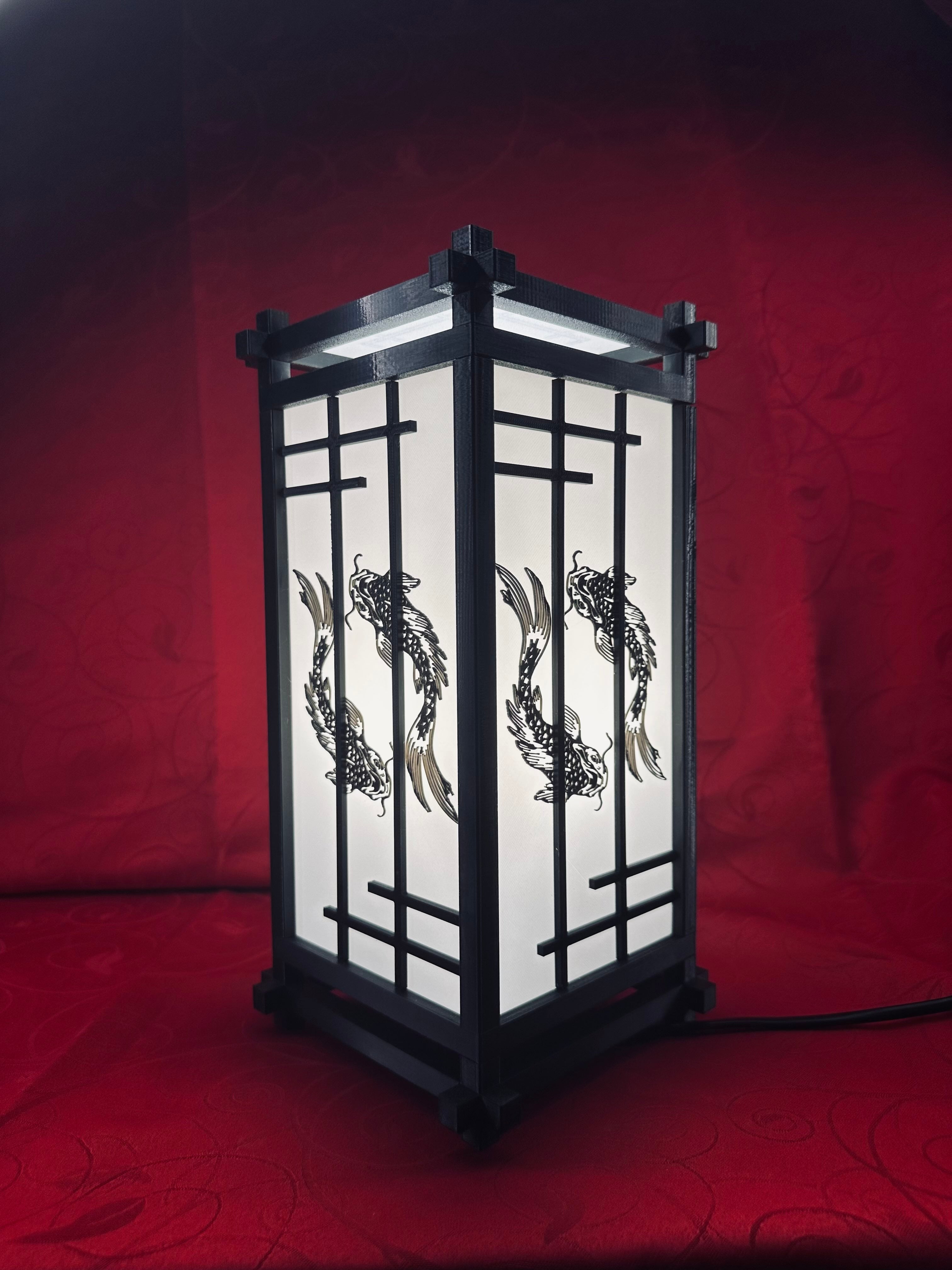 Lampe Japonaise Kumiko LED diecastartisanat