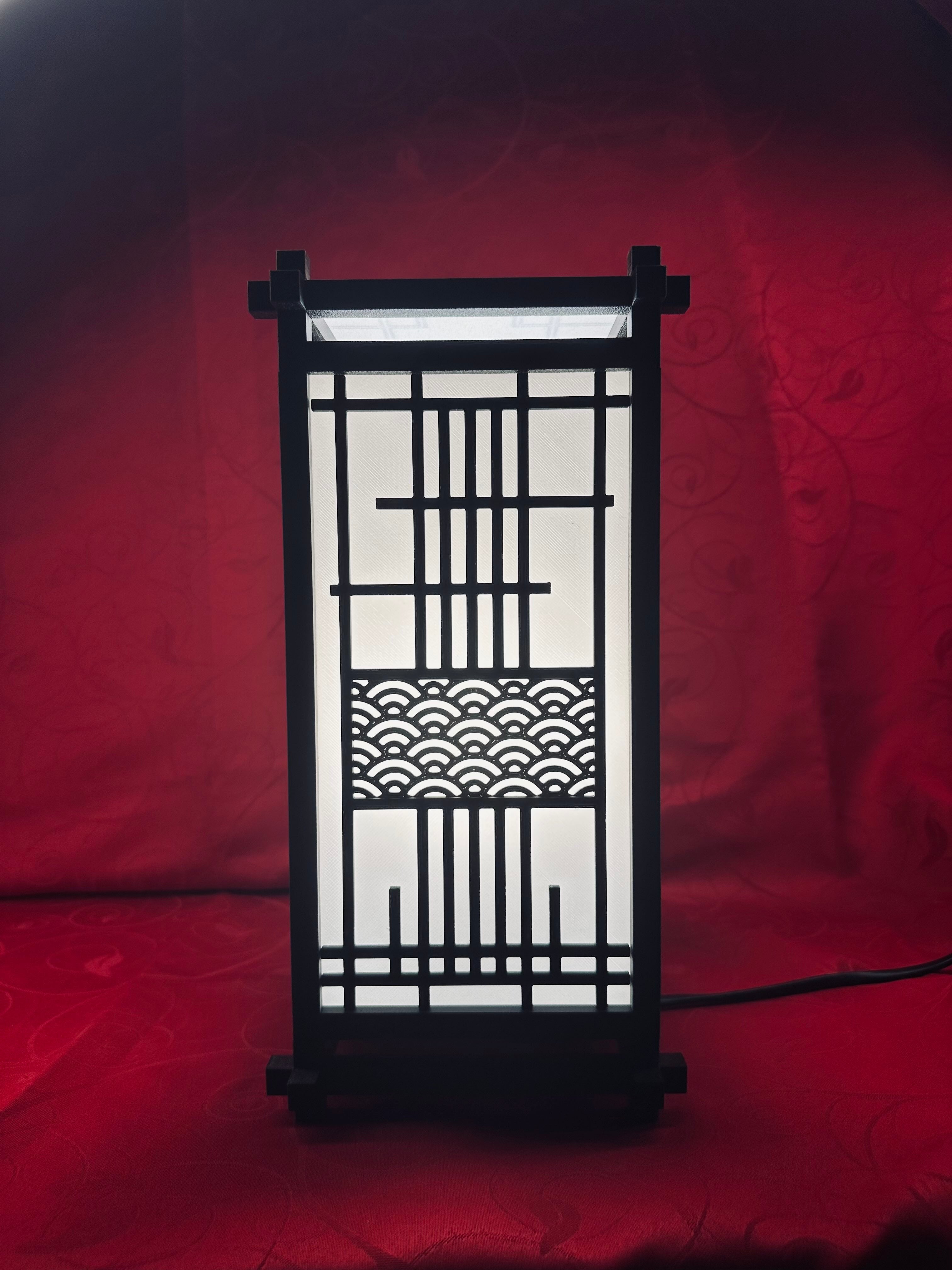 Lampe japonnaise kumiko diecastartisanat