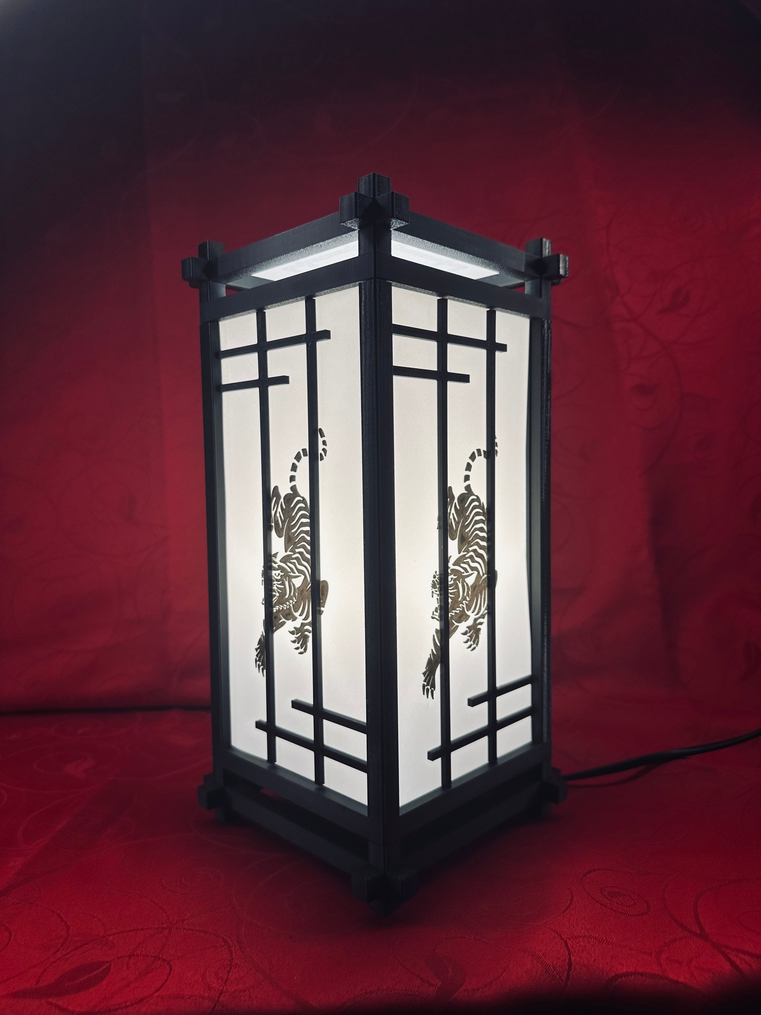 Lampe Japonaise Kumiko LED diecastartisanat