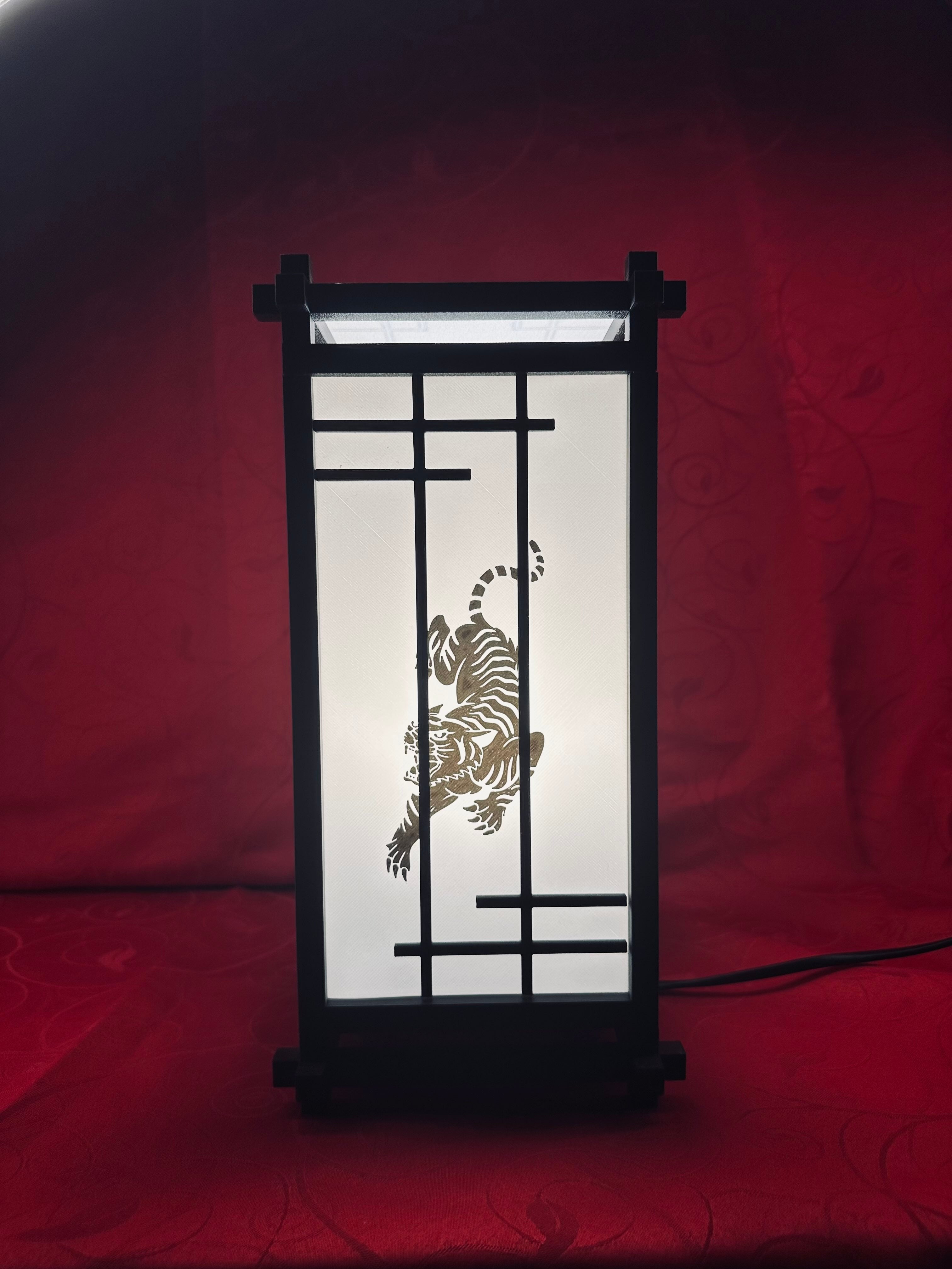 Lampe Japonaise Kumiko LED diecastartisanat