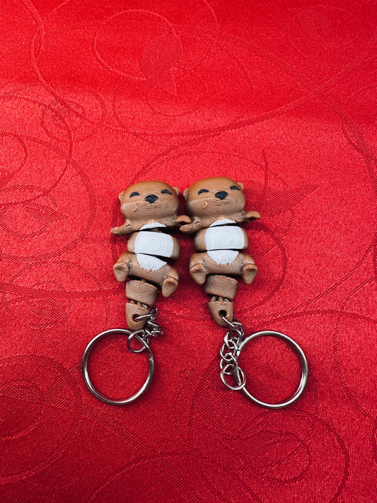 Porte-clé Loutre Mignon diecastartisanat