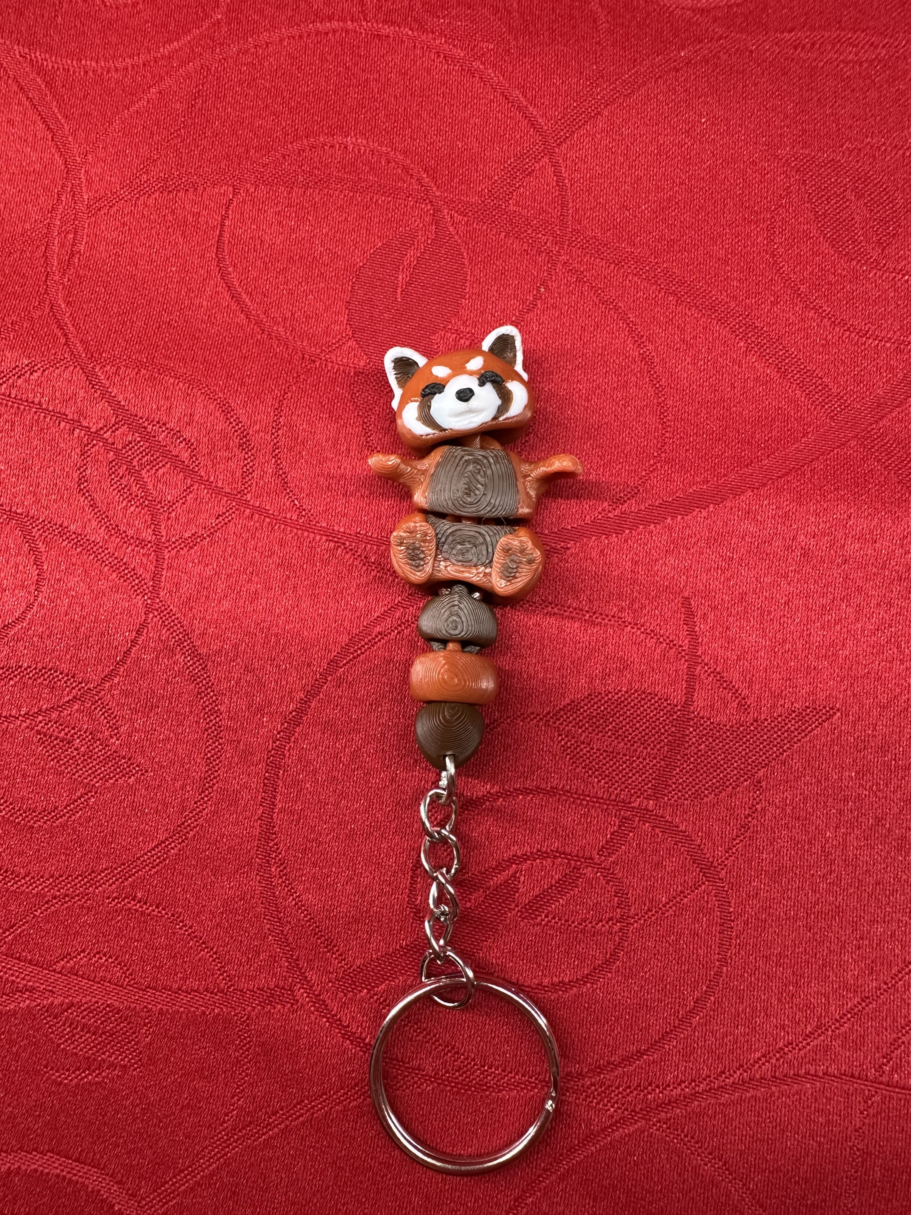 Porte-clé Panda roux diecastartisanat