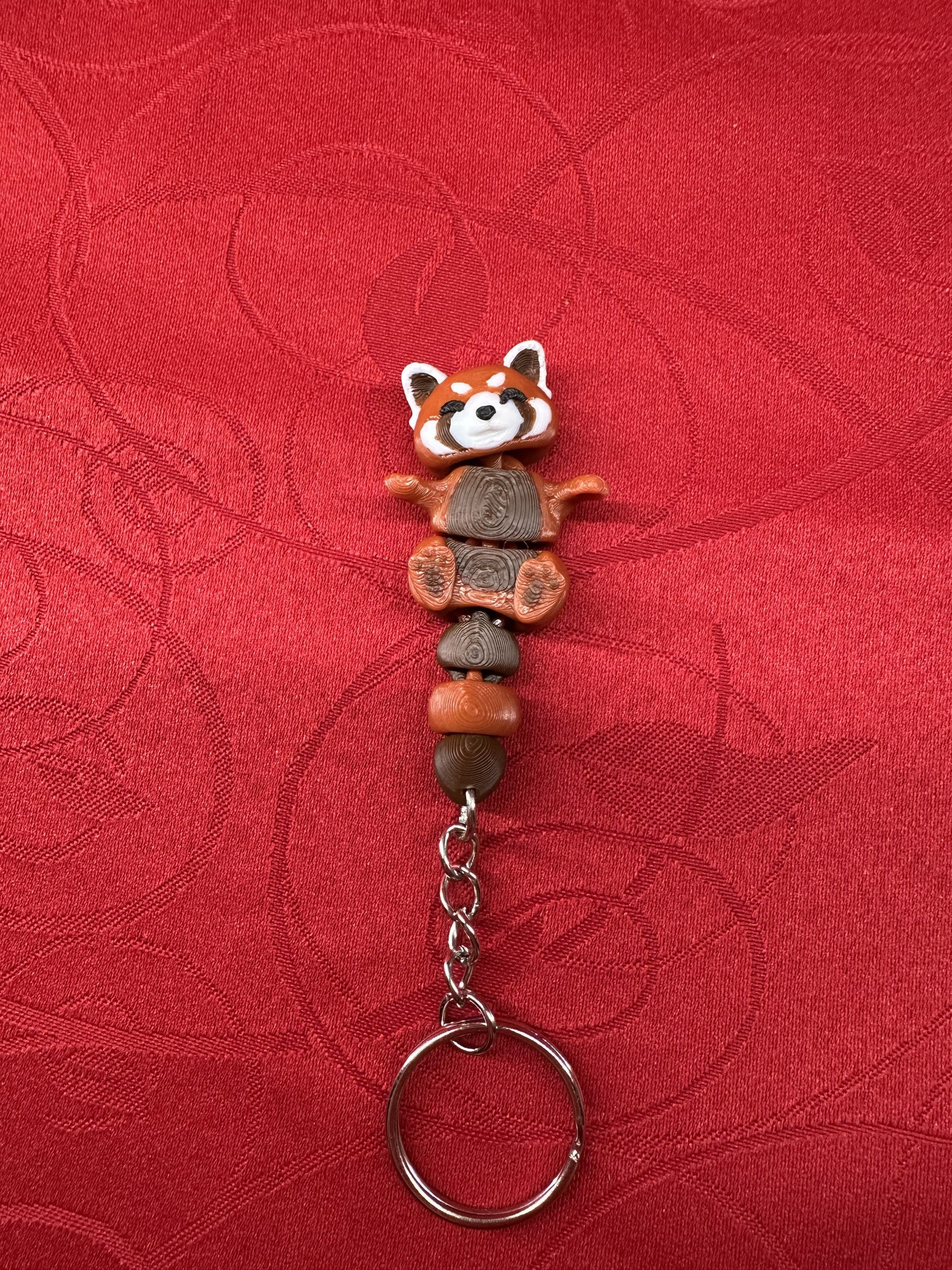 Porte-clé Panda roux diecastartisanat