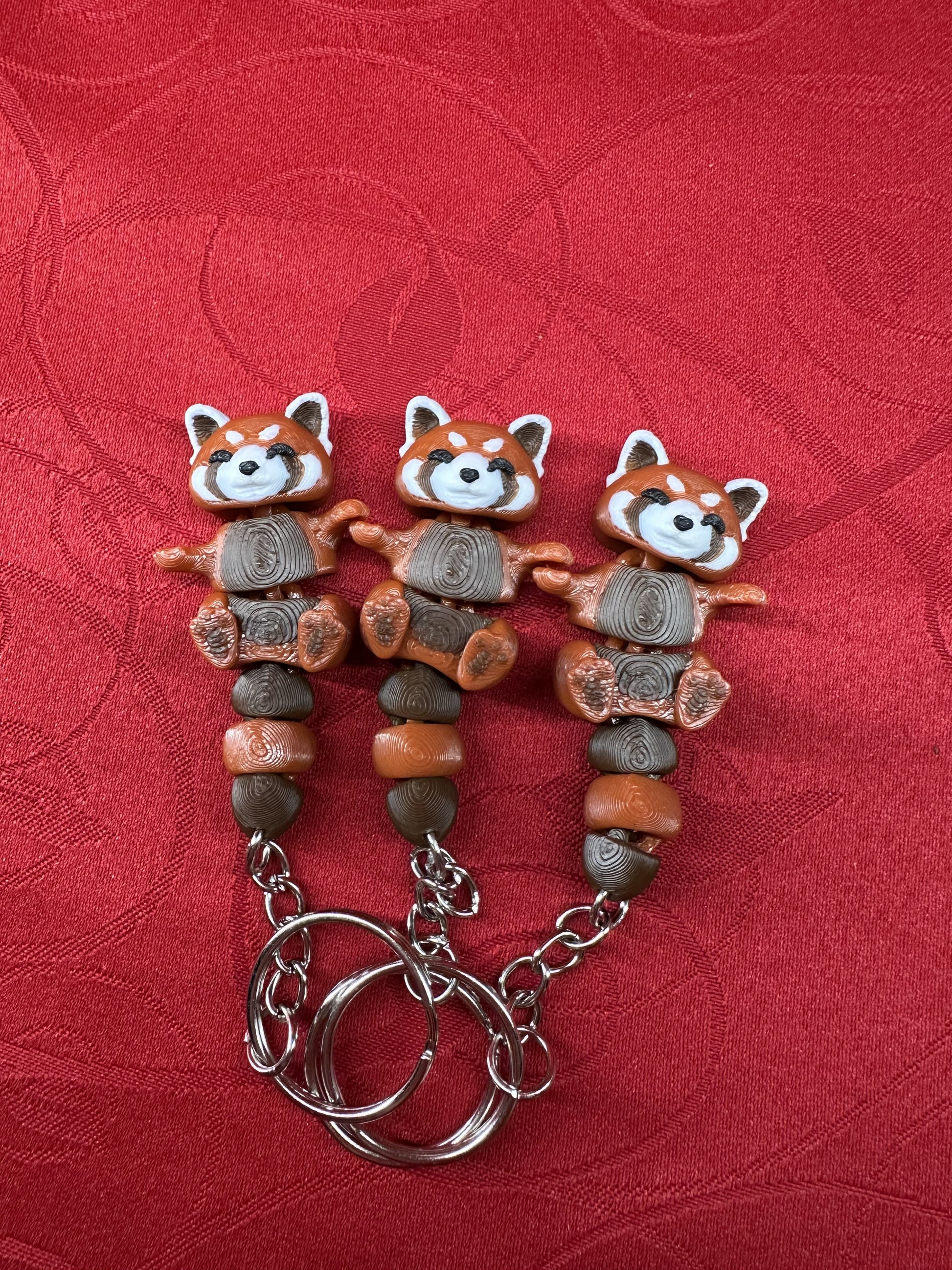 Porte-clé Panda roux diecastartisanat